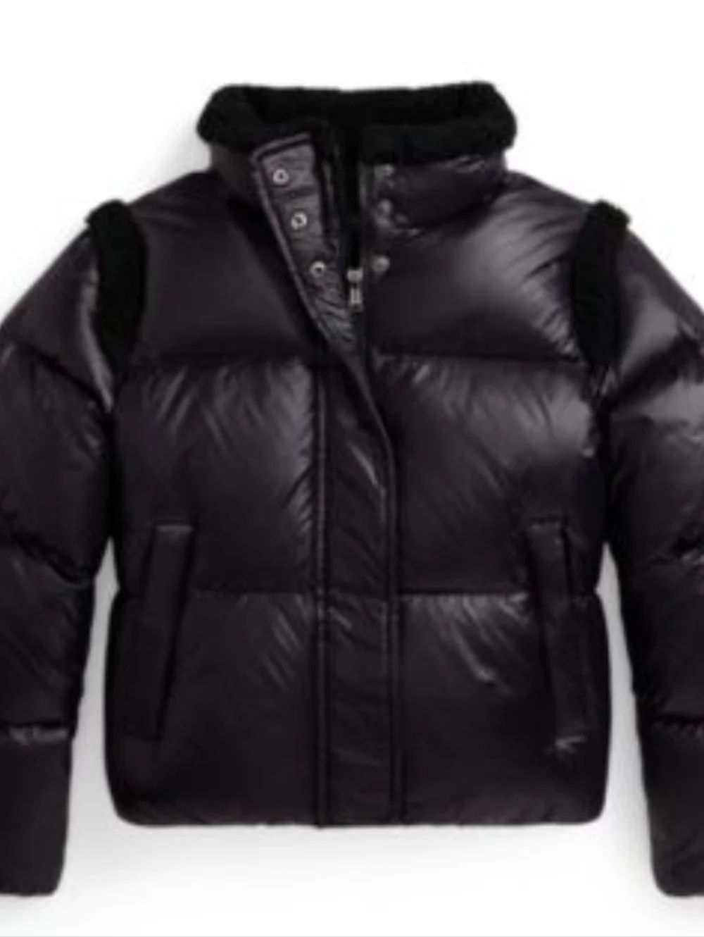 NWT- Polo Black Puffer Jacket SIZE 16 L, CAN FIT A XS OR S WOMEN PETITE